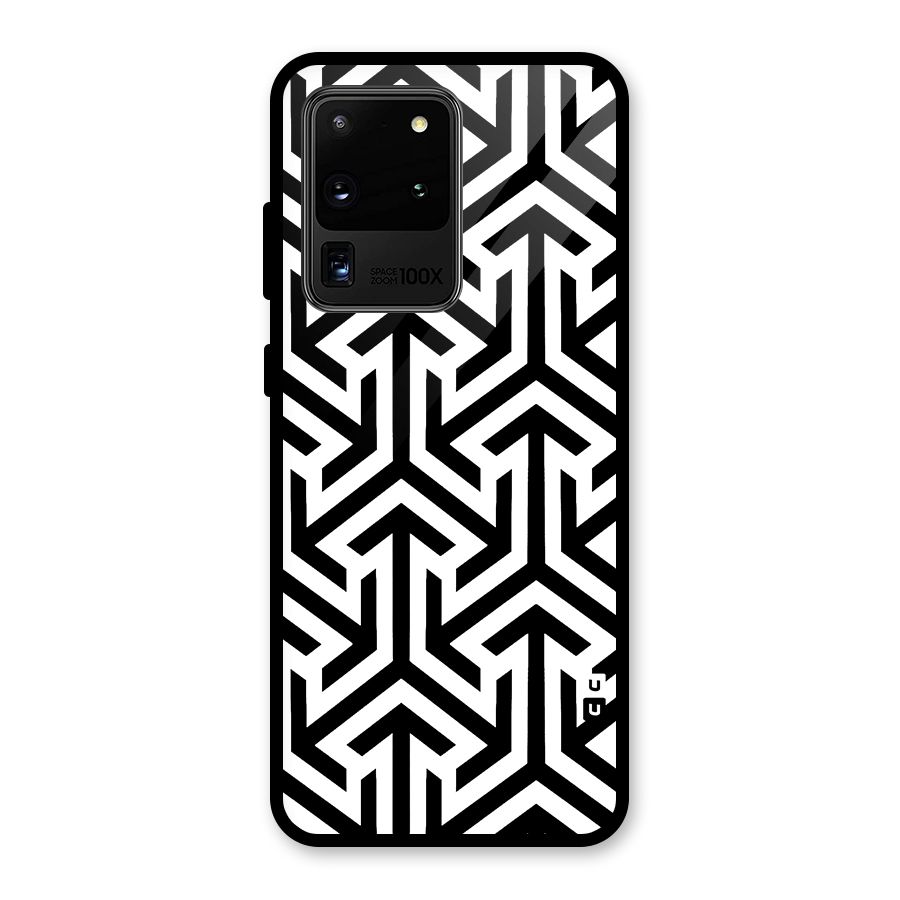 Abstract Triple Arrows Glass Back Case for Galaxy S20 Ultra