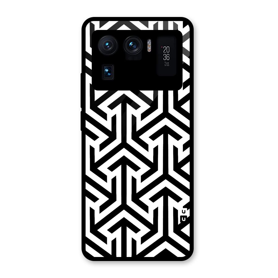 Abstract Triple Arrows Glass Back Case for Mi 11 Ultra
