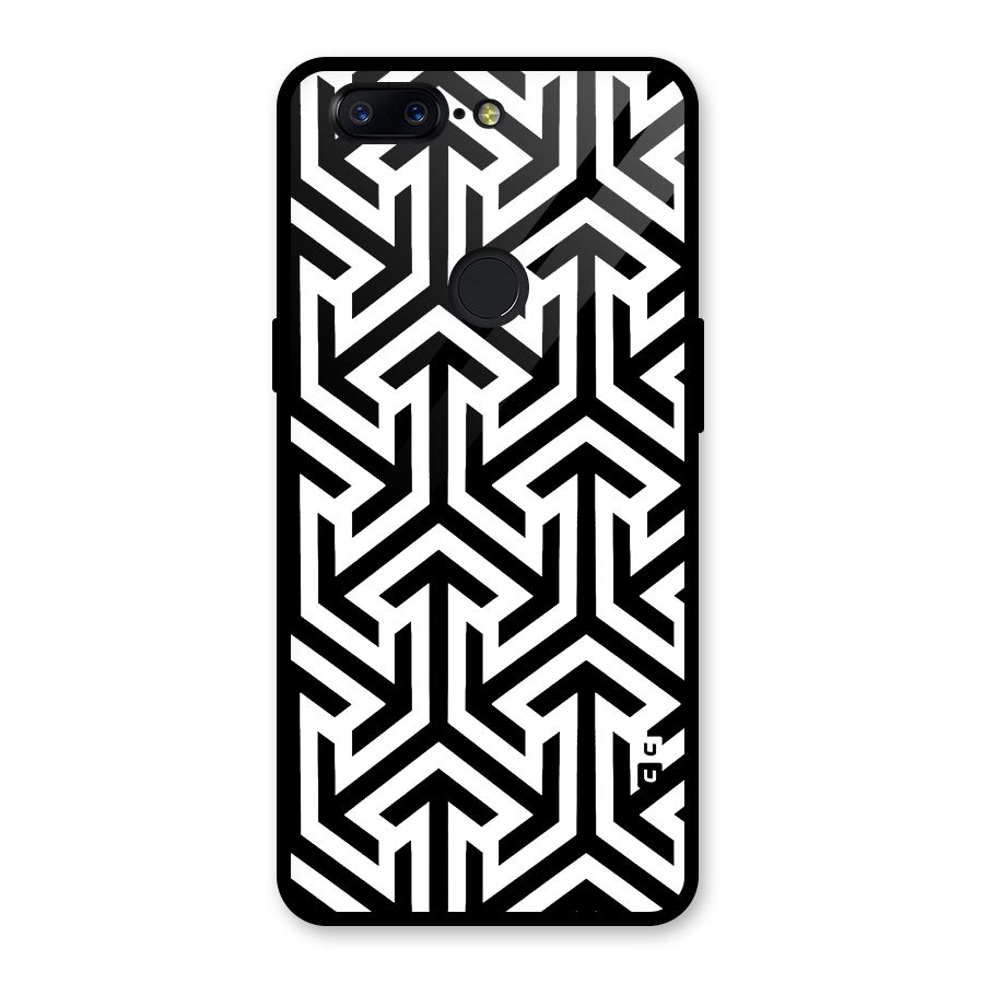 Abstract Triple Arrows Glass Back Case for OnePlus 5T
