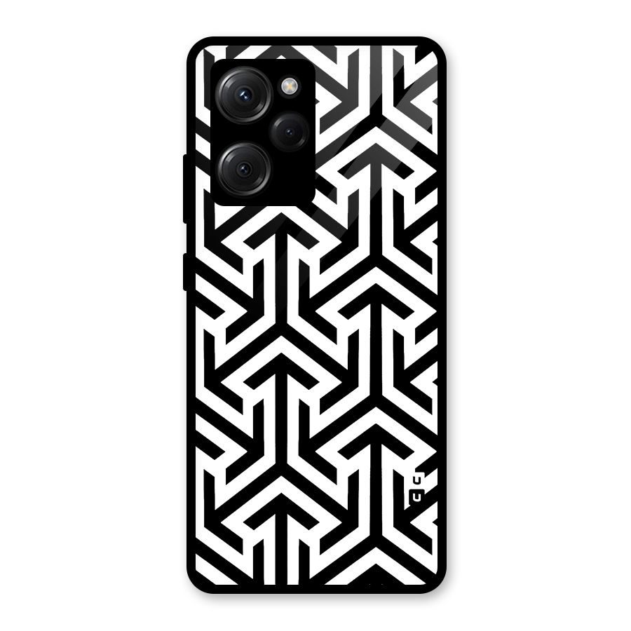 Abstract Triple Arrows Glass Back Case for Poco X5 Pro