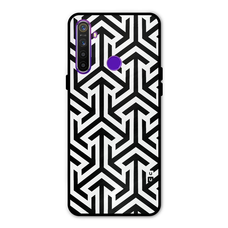 Abstract Triple Arrows Glass Back Case for Realme 5s