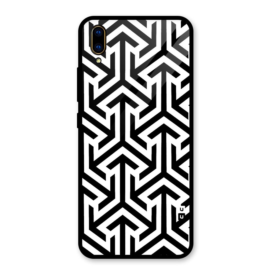 Abstract Triple Arrows Glass Back Case for Vivo V11 Pro