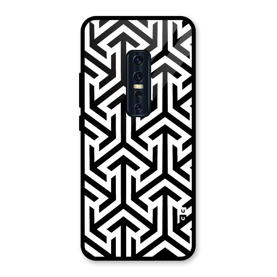 Abstract Triple Arrows Glass Back Case for Vivo V17 Pro