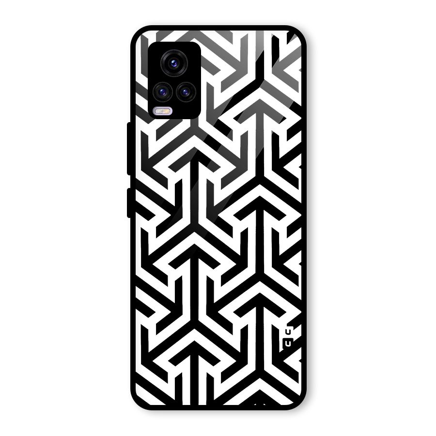 Abstract Triple Arrows Glass Back Case for Vivo V20 2021
