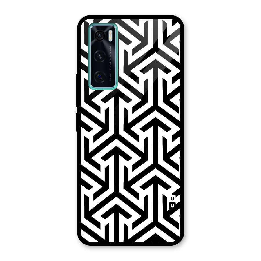 Abstract Triple Arrows Glass Back Case for Vivo V20 SE