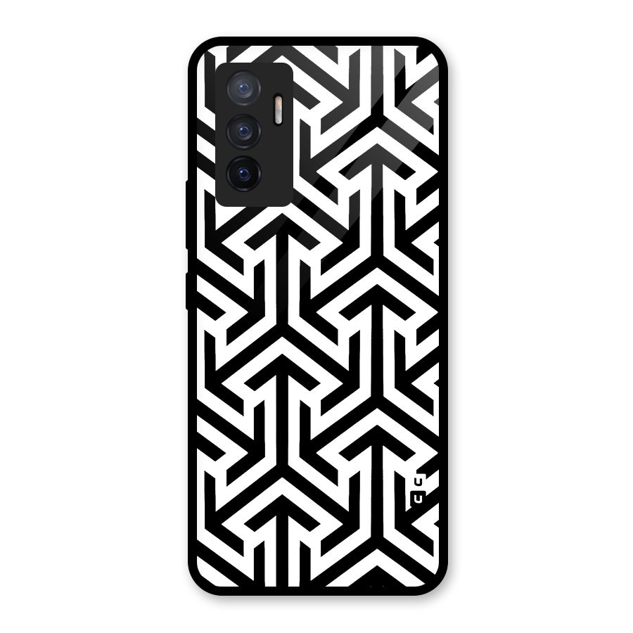 Abstract Triple Arrows Glass Back Case for Vivo V23e