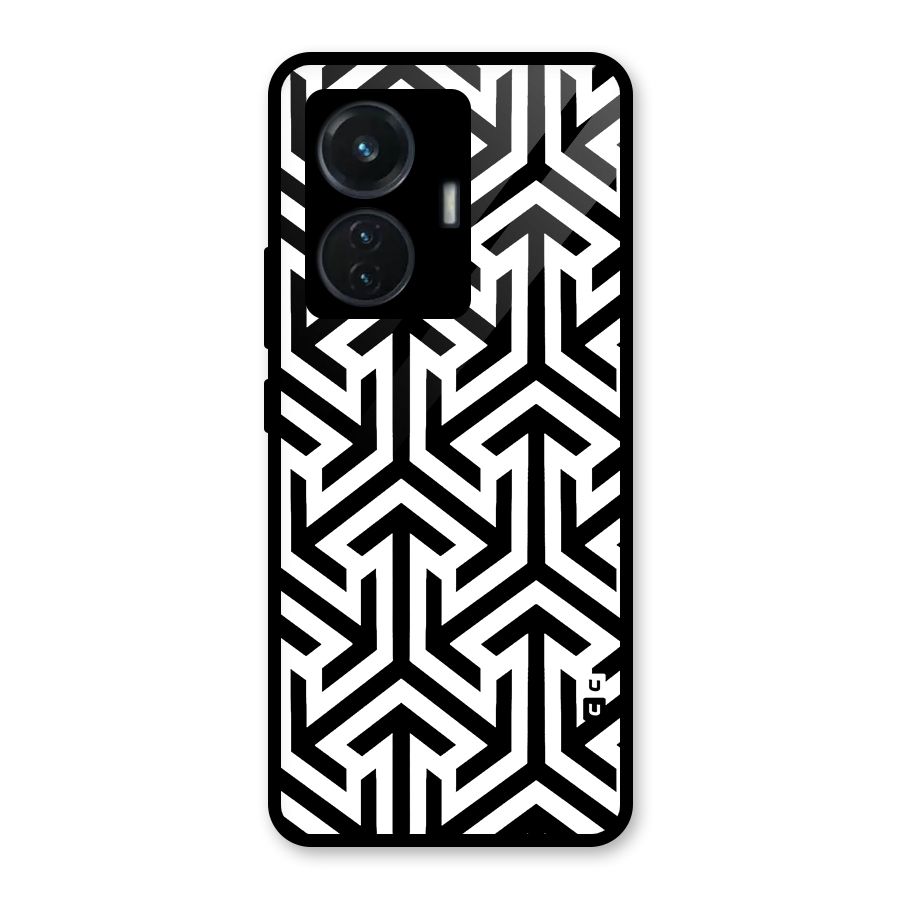 Abstract Triple Arrows Glass Back Case for iQOO Z6 44W