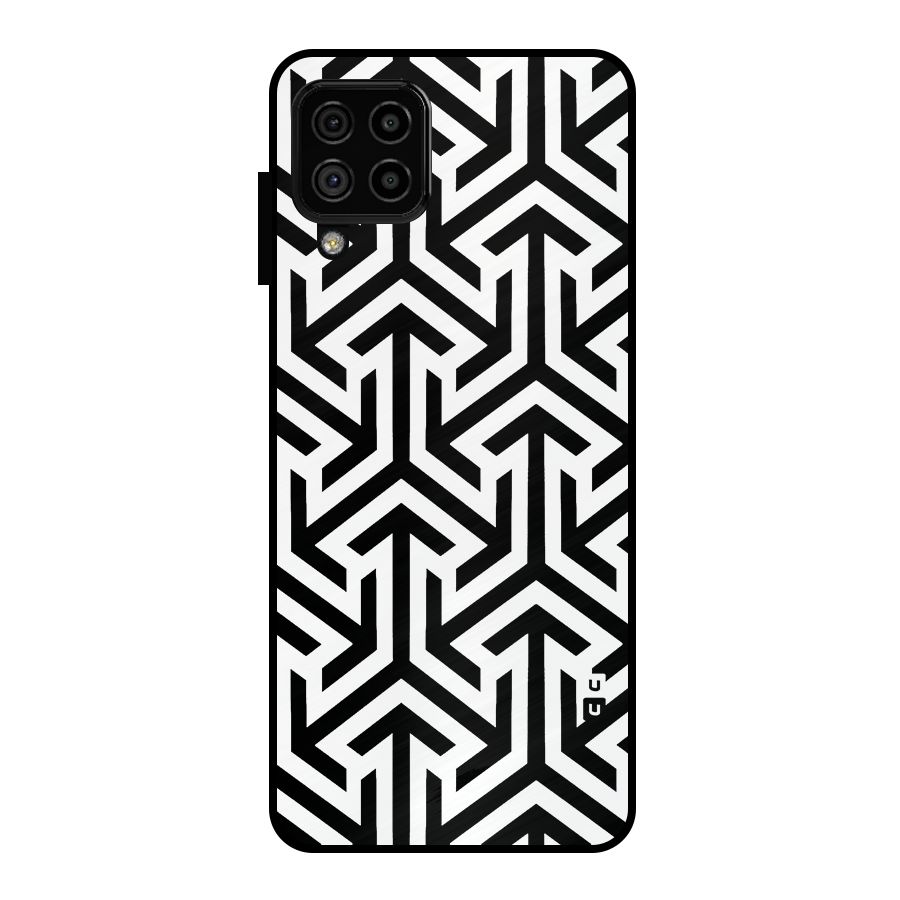 Abstract Triple Arrows Metal Back Case for Galaxy A22 4G