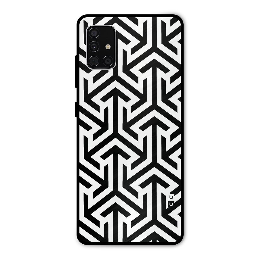 Abstract Triple Arrows Metal Back Case for Galaxy A51