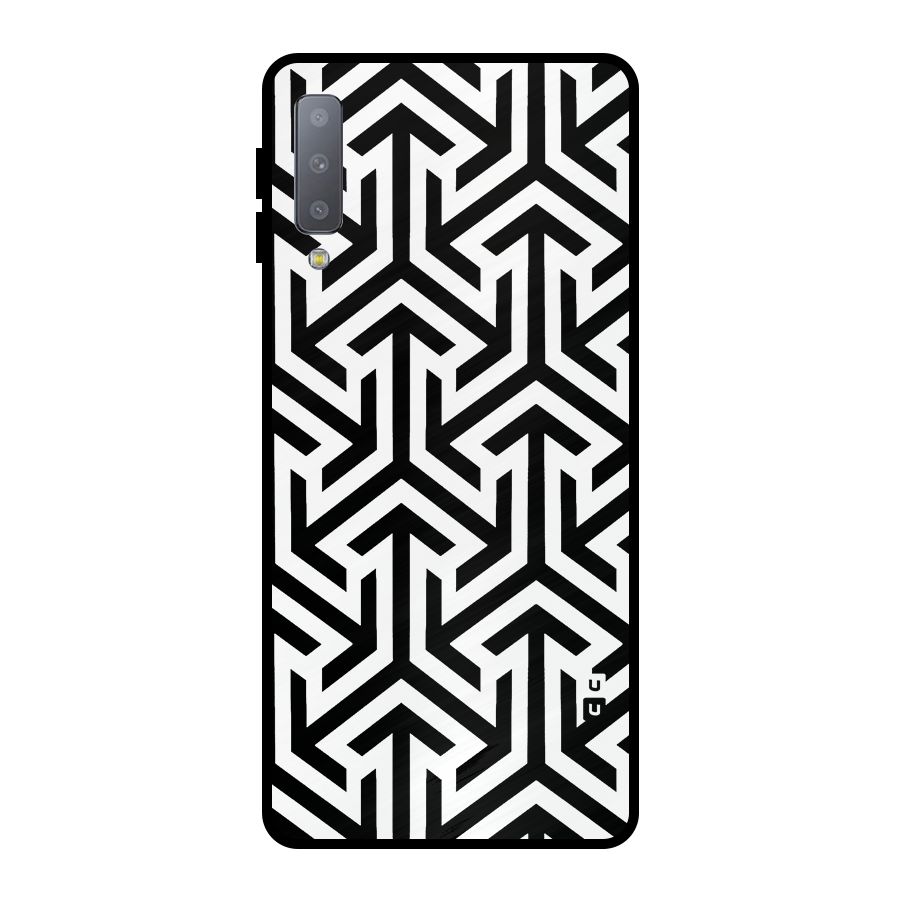 Abstract Triple Arrows Metal Back Case for Galaxy A7 (2018)