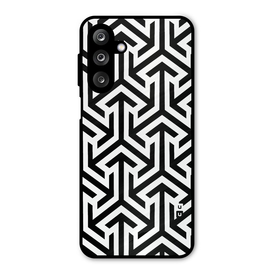 Abstract Triple Arrows Metal Back Case for Galaxy M36