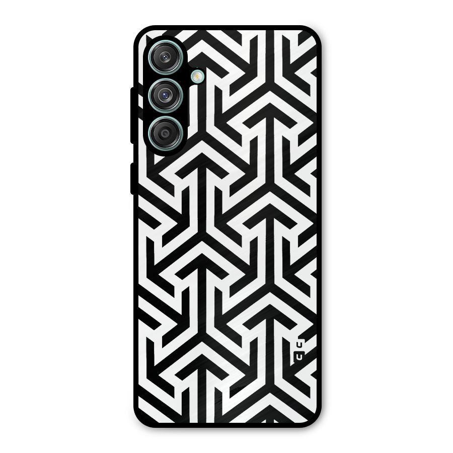 Abstract Triple Arrows Metal Back Case for Galaxy M55 5G