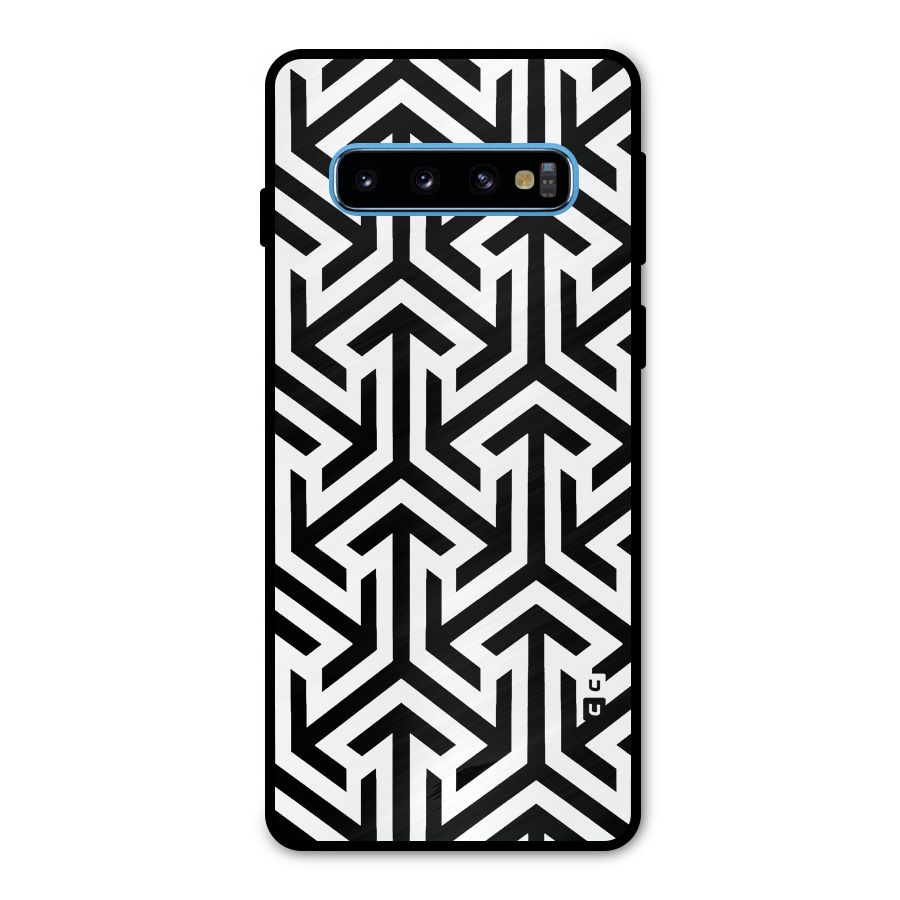 Abstract Triple Arrows Metal Back Case for Galaxy S10