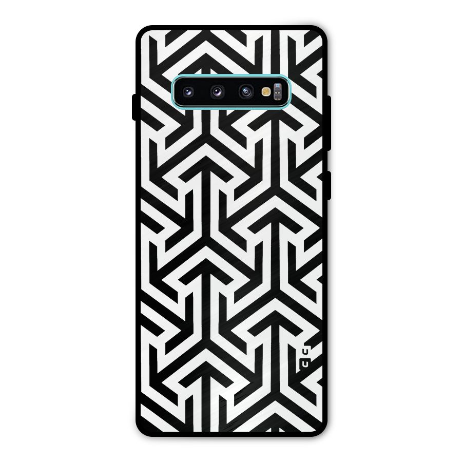 Abstract Triple Arrows Metal Back Case for Galaxy S10 Plus
