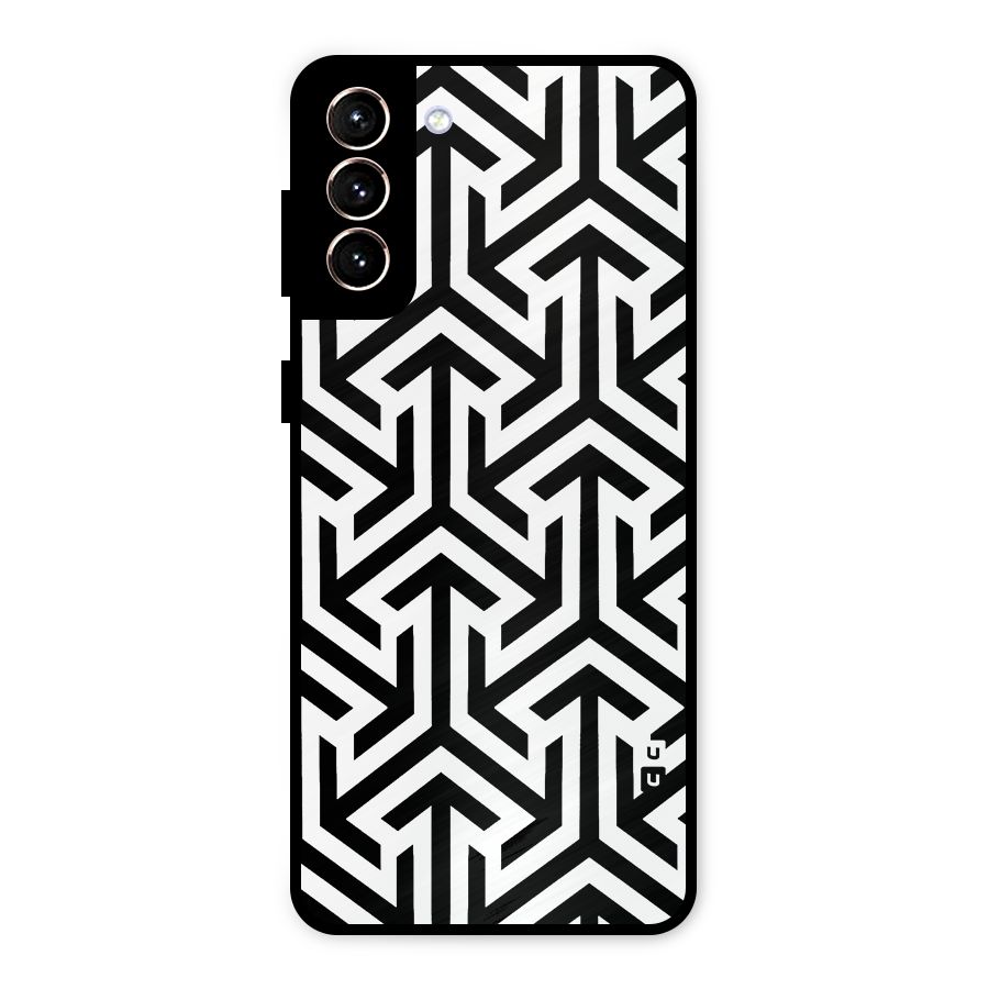 Abstract Triple Arrows Metal Back Case for Galaxy S21 Plus