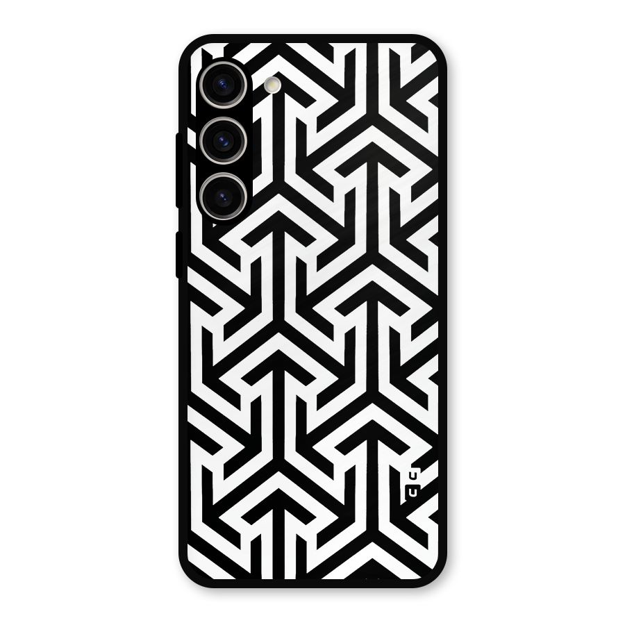 Abstract Triple Arrows Metal Back Case for Galaxy S23 Plus