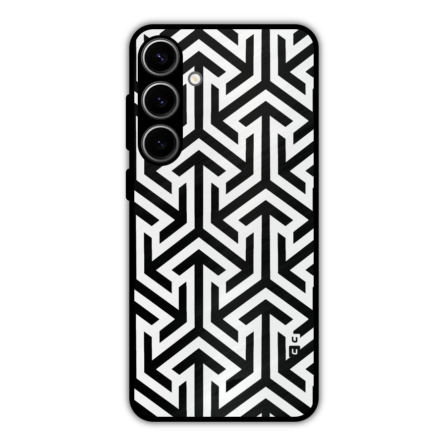 Abstract Triple Arrows Metal Back Case for Galaxy S24 Plus