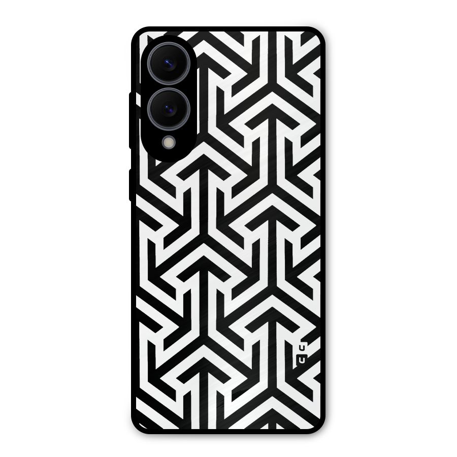 Abstract Triple Arrows Metal Back Case for Galaxy S25 Edge