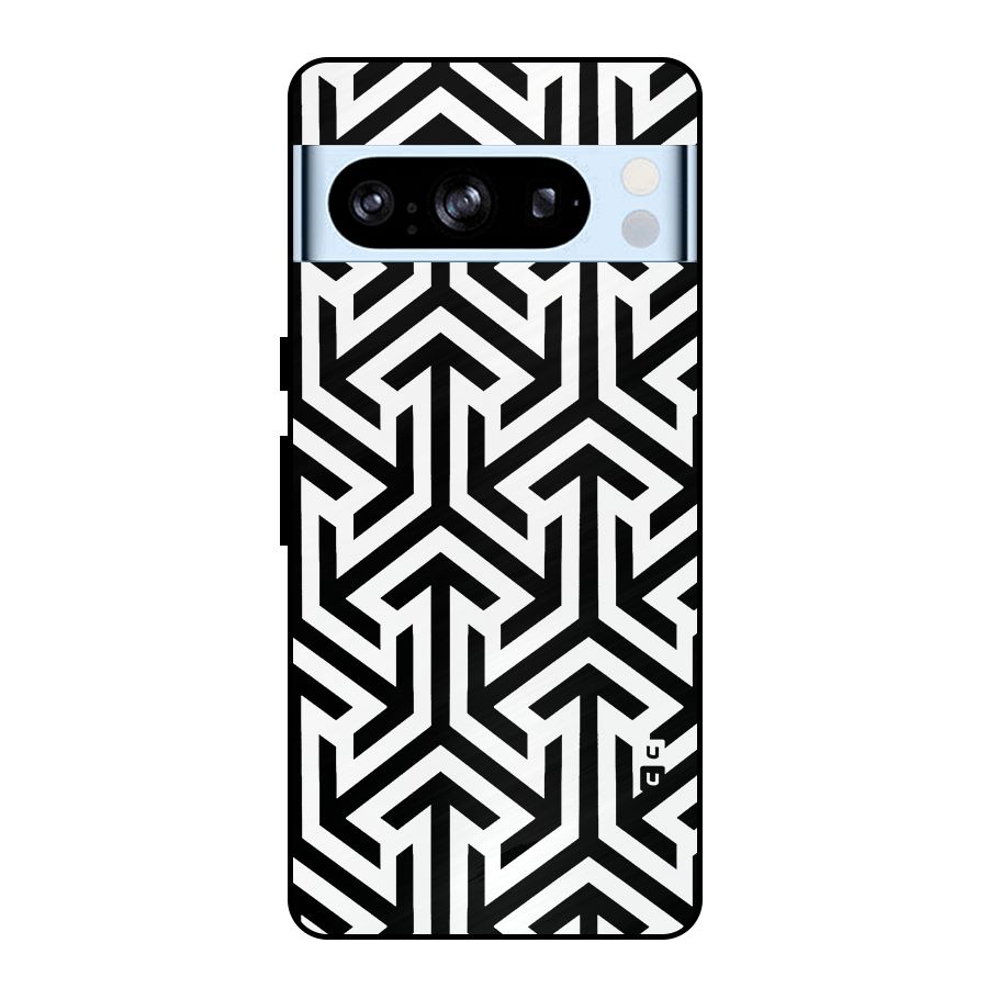 Abstract Triple Arrows Metal Back Case for Google Pixel 8 Pro