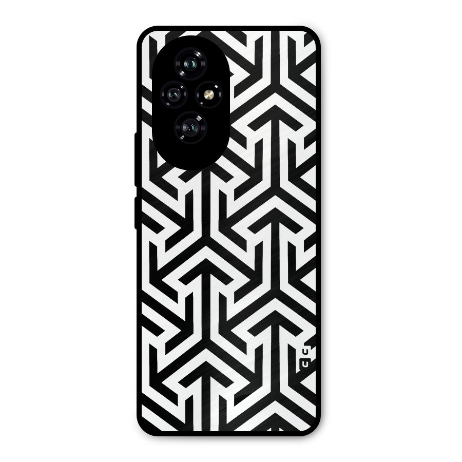 Abstract Triple Arrows Metal Back Case for Honor 200