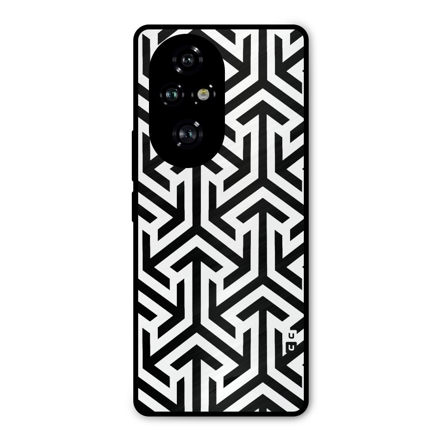 Abstract Triple Arrows Metal Back Case for Honor 200 Pro