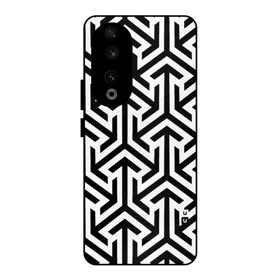 Abstract Triple Arrows Metal Back Case for Honor 90