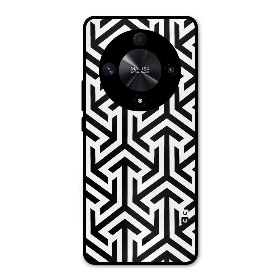 Abstract Triple Arrows Metal Back Case for Honor X9b