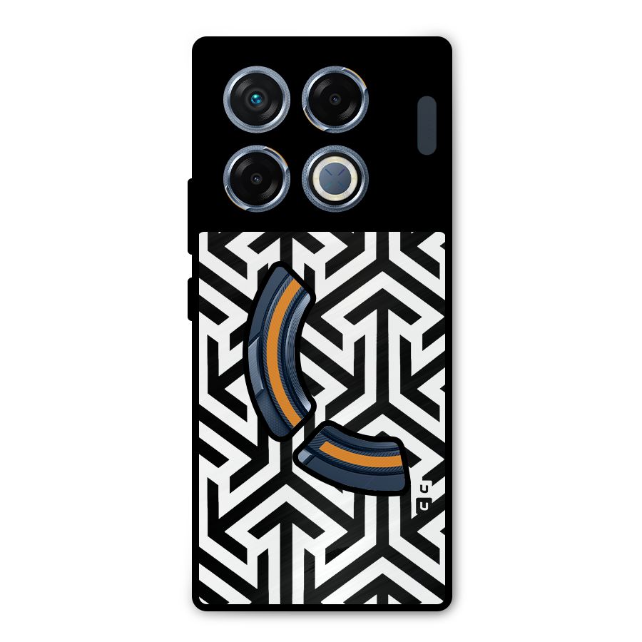 Abstract Triple Arrows Metal Back Case for Infinix GT 20 Pro