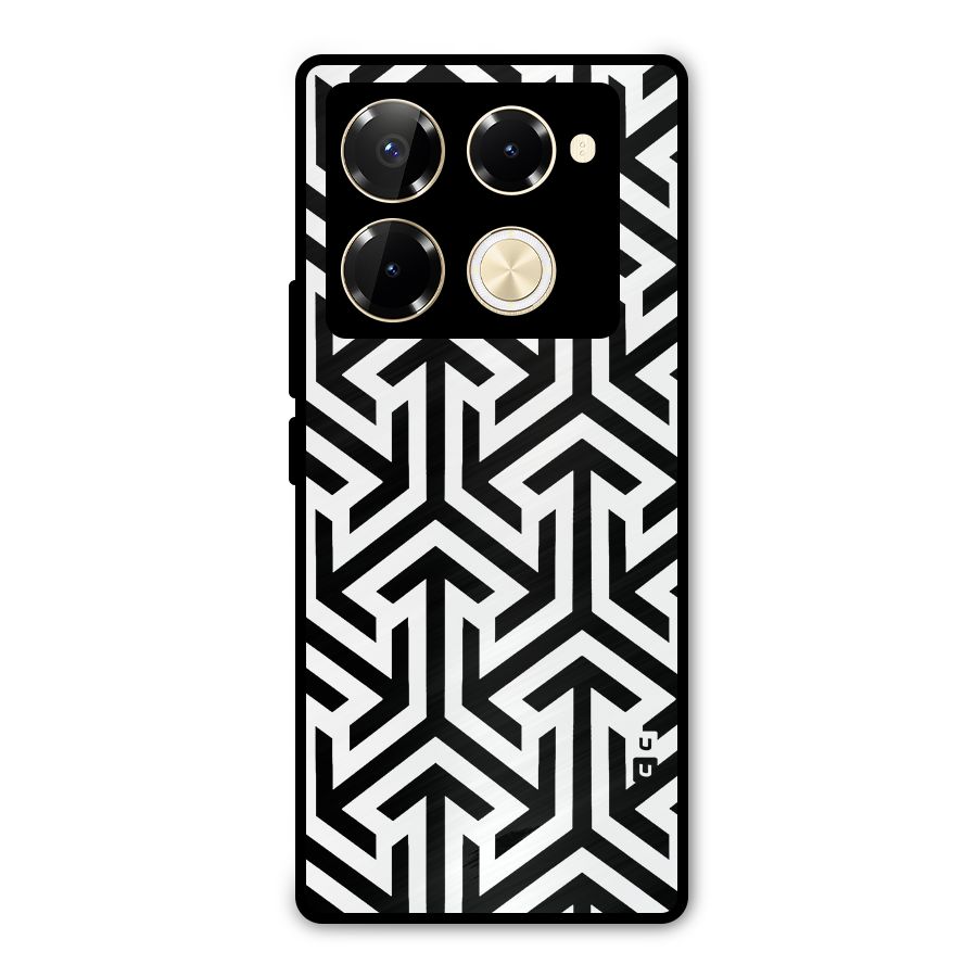 Abstract Triple Arrows Metal Back Case for Infinix Note 40 Pro