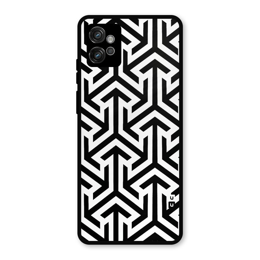 Abstract Triple Arrows Metal Back Case for Moto G32