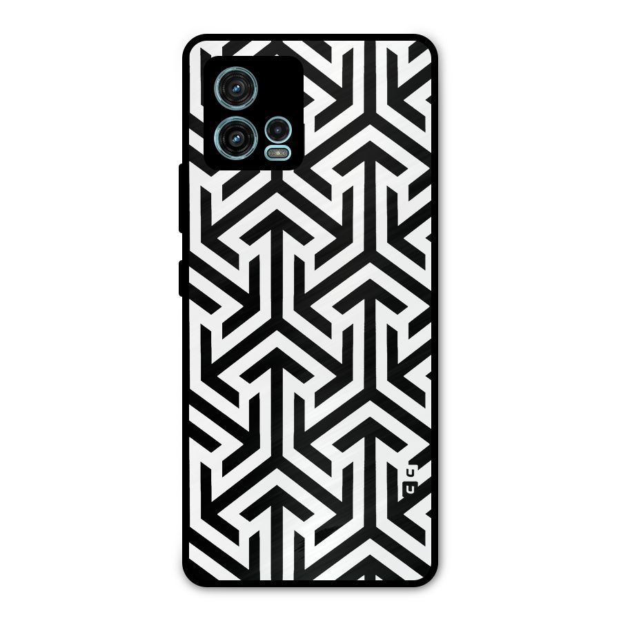 Abstract Triple Arrows Metal Back Case for Moto G72