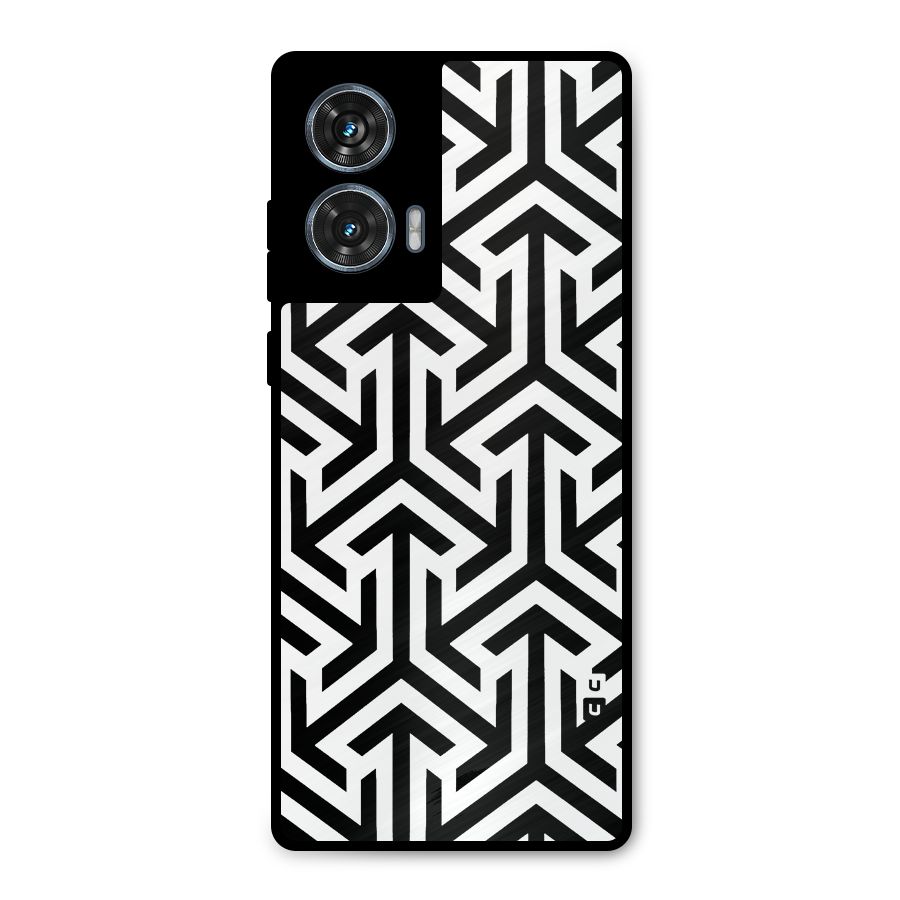 Abstract Triple Arrows Metal Back Case for Motorola Edge 50 Fusion