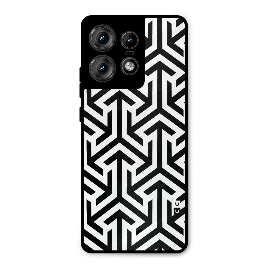 Abstract Triple Arrows Metal Back Case for Motorola Edge 50 Pro