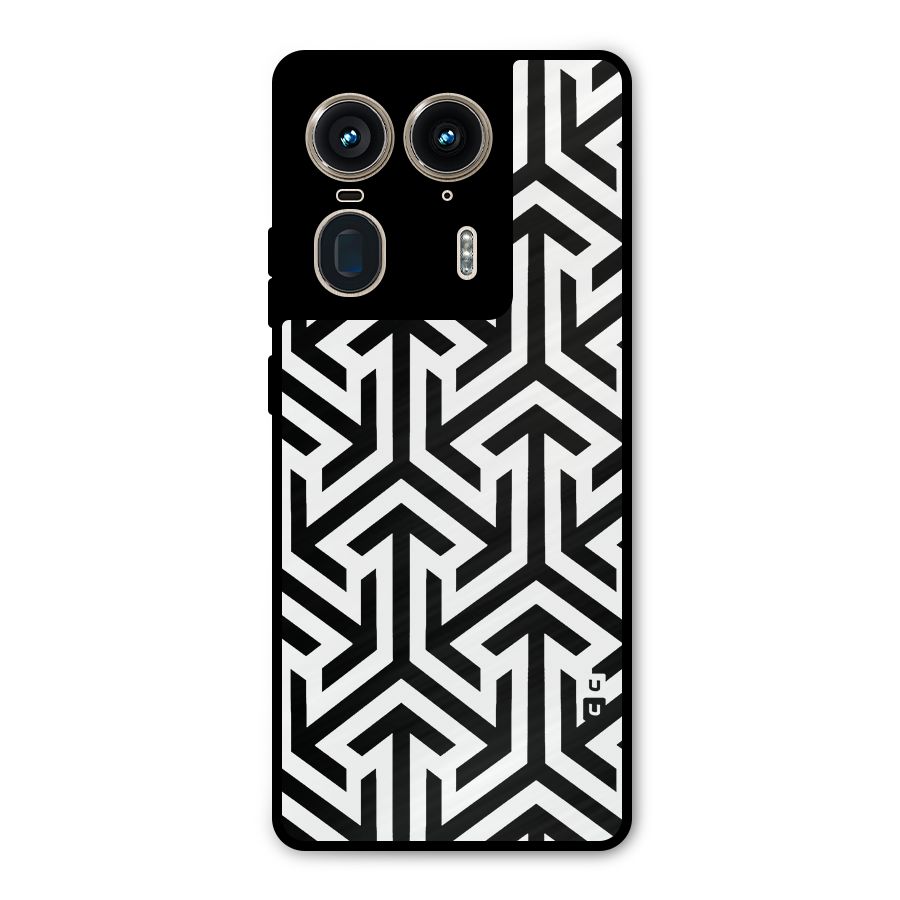 Abstract Triple Arrows Metal Back Case for Motorola Edge 50 Ultra
