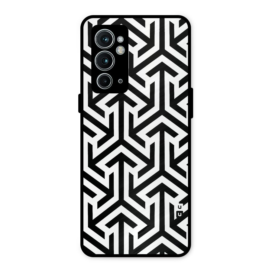 Abstract Triple Arrows Metal Back Case for OnePlus 9RT 5G