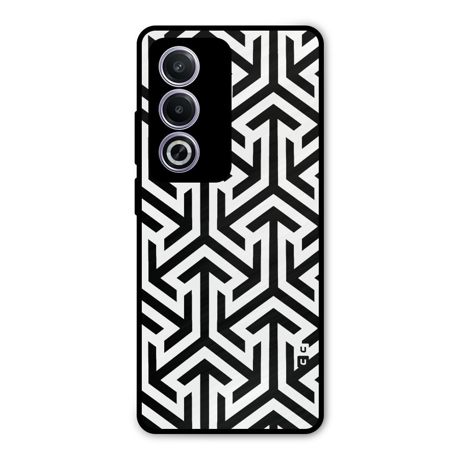 Abstract Triple Arrows Metal Back Case for Oppo A3 Pro