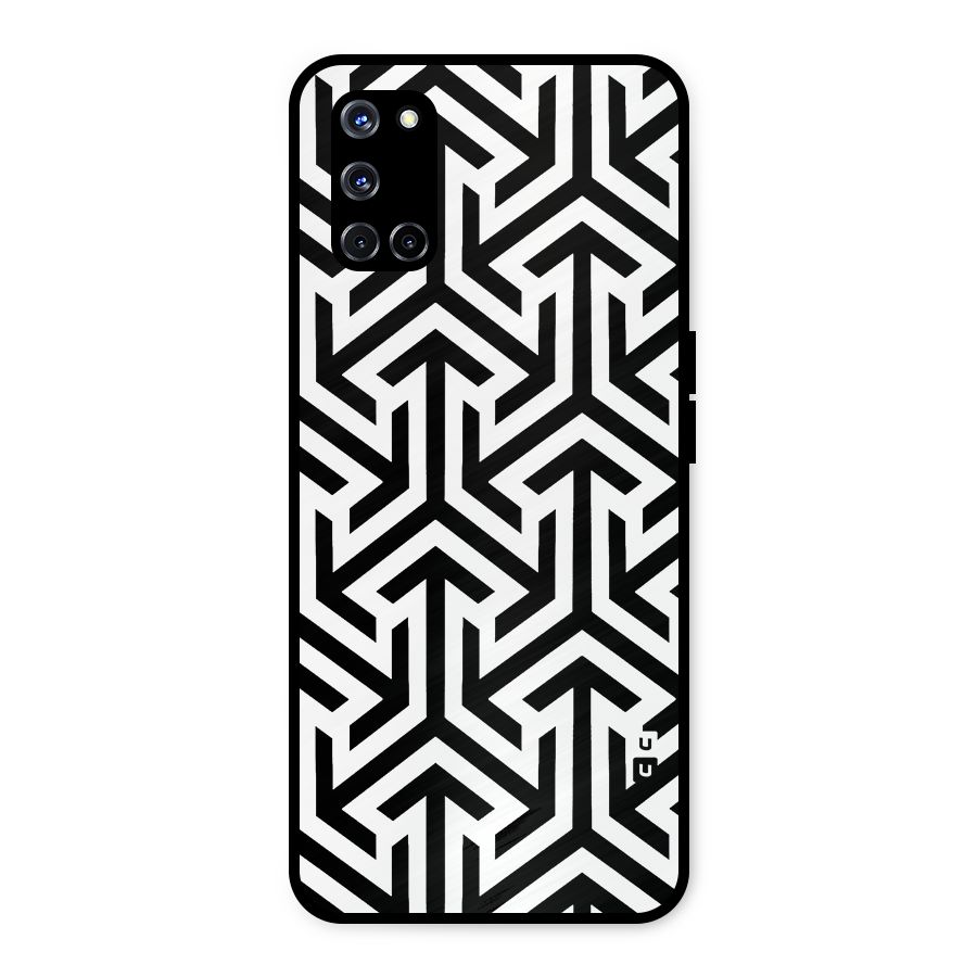 Abstract Triple Arrows Metal Back Case for Oppo A52