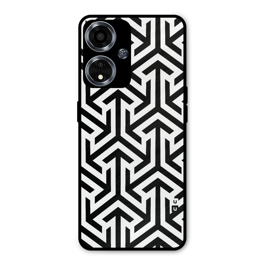 Abstract Triple Arrows Metal Back Case for Oppo A59