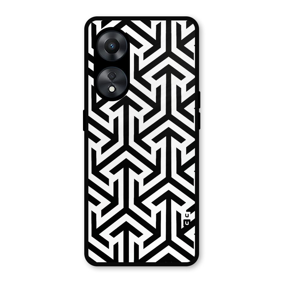 Abstract Triple Arrows Metal Back Case for Oppo A78