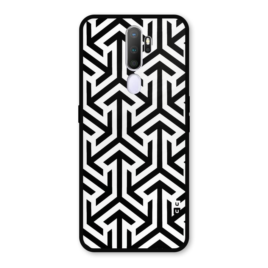 Abstract Triple Arrows Metal Back Case for Oppo A9 (2020)