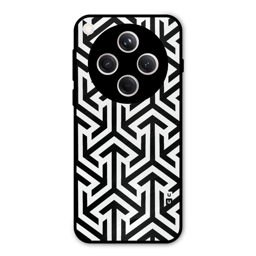 Abstract Triple Arrows Metal Back Case for Oppo Find X8
