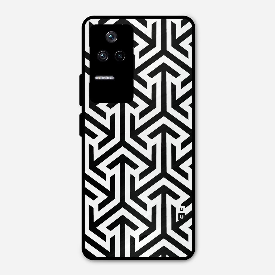 Abstract Triple Arrows Metal Back Case for Poco F4 5G