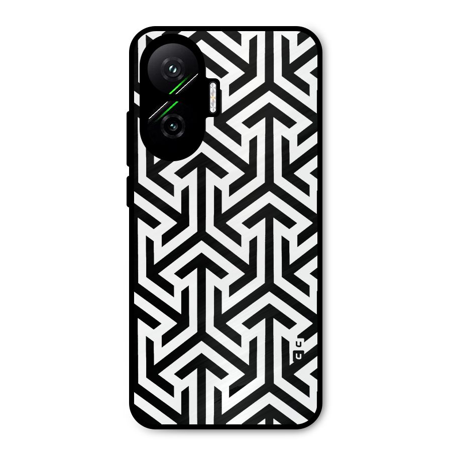 Abstract Triple Arrows Metal Back Case for Poco F7