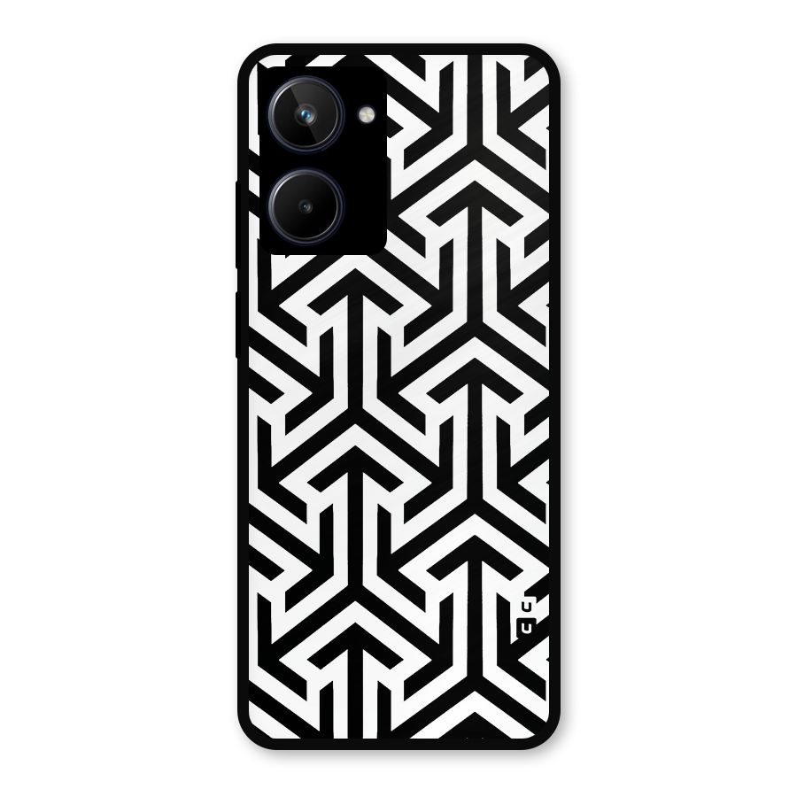 Abstract Triple Arrows Metal Back Case for Realme 10