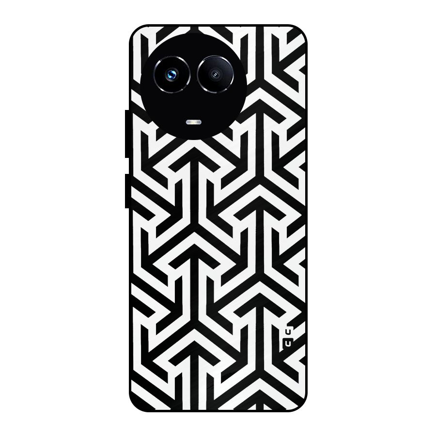Abstract Triple Arrows Metal Back Case for Realme 11X