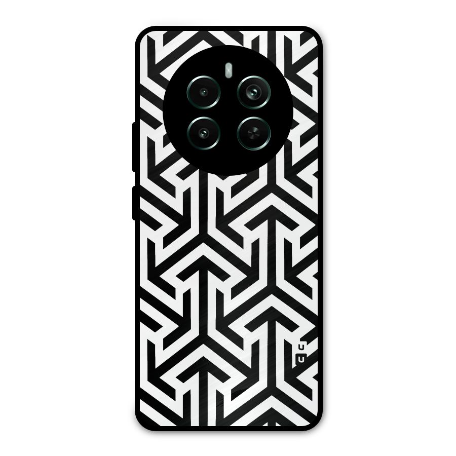 Abstract Triple Arrows Metal Back Case for Realme 12 Pro Plus