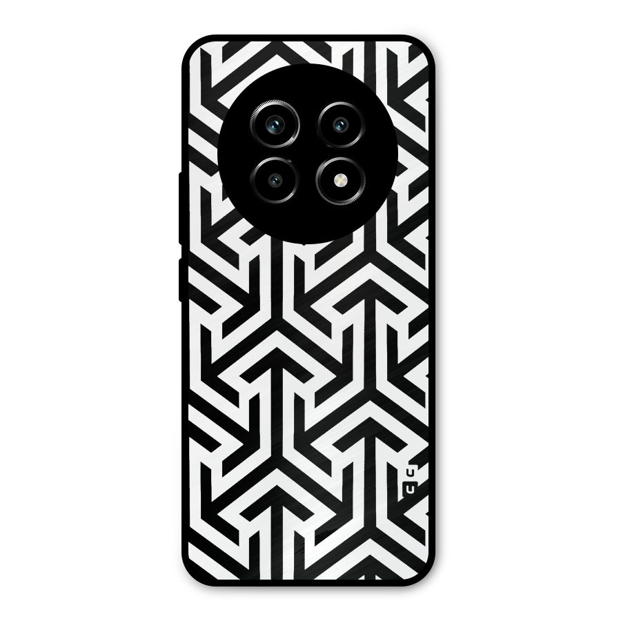 Abstract Triple Arrows Metal Back Case for Realme 13 Pro