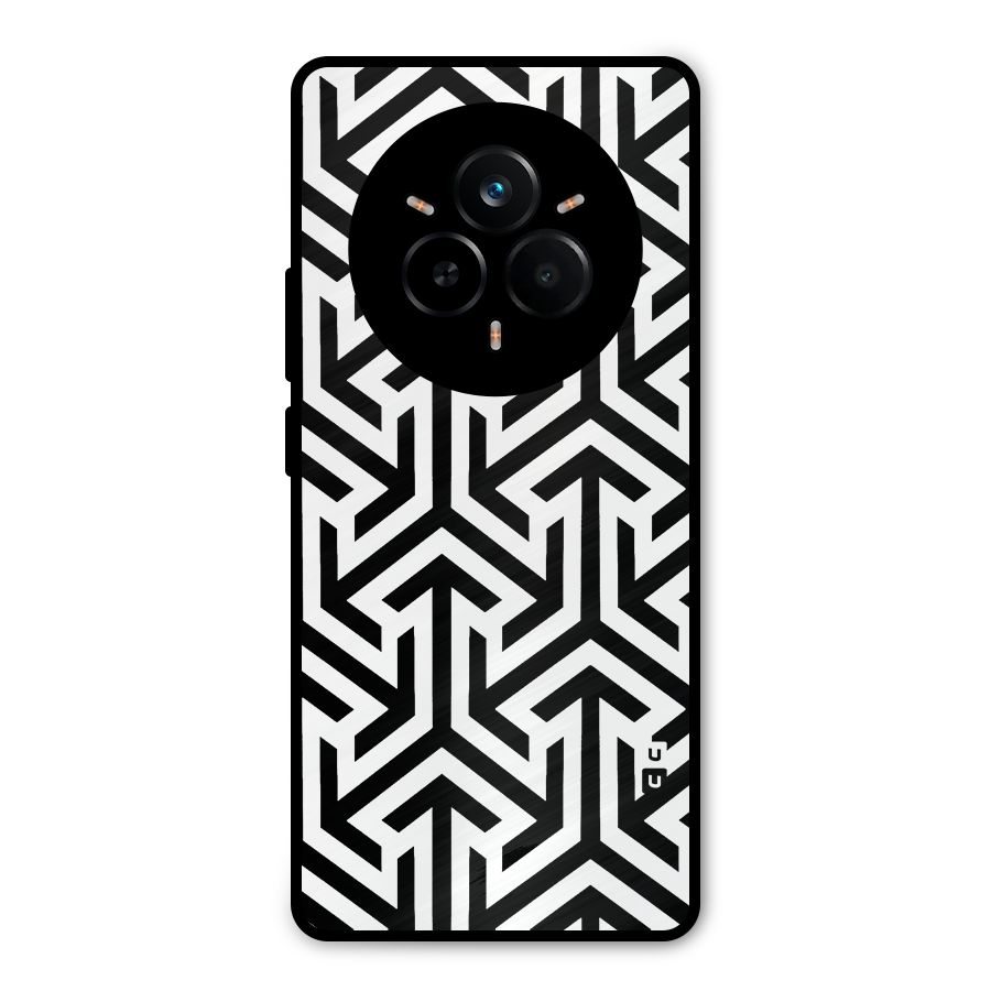 Abstract Triple Arrows Metal Back Case for Realme 14 Pro