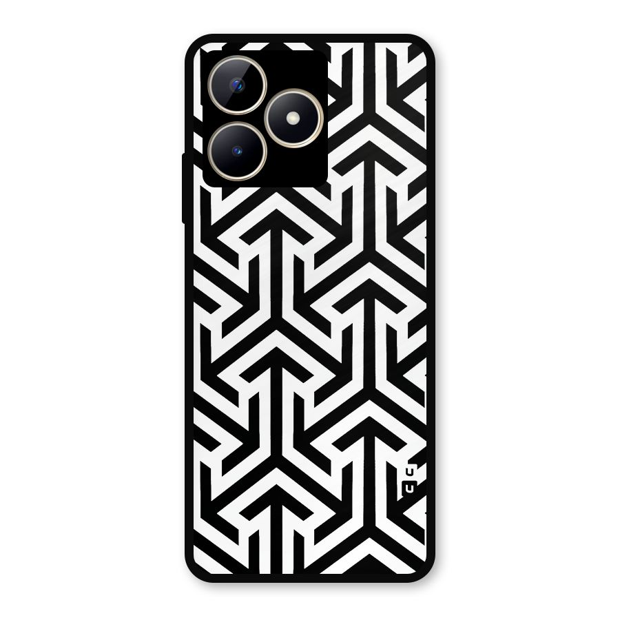 Abstract Triple Arrows Metal Back Case for Realme C53