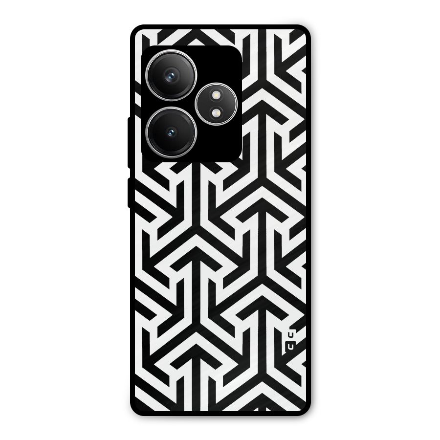 Abstract Triple Arrows Metal Back Case for Realme GT 6T